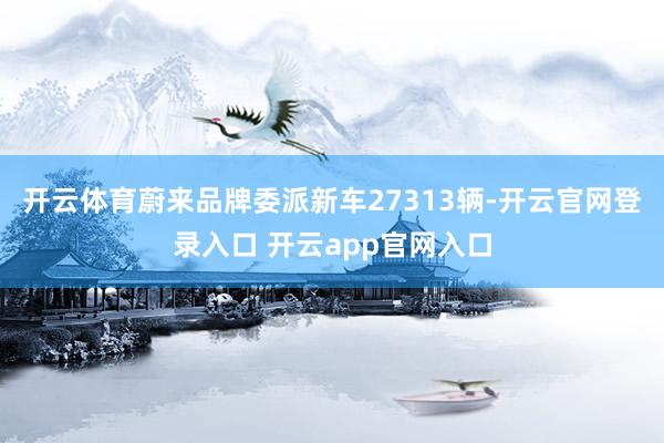 开云体育蔚来品牌委派新车27313辆-开云官网登录入口 开云app官网入口