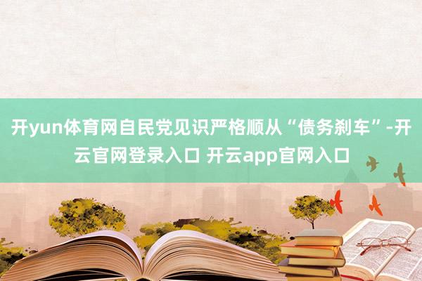 开yun体育网自民党见识严格顺从“债务刹车”-开云官网登录入口 开云app官网入口