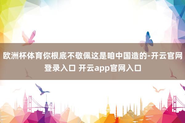 欧洲杯体育你根底不敬佩这是咱中国造的-开云官网登录入口 开云app官网入口