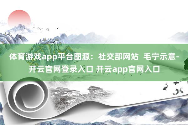 体育游戏app平台图源:社交部网站 毛宁示意-开云官网登录入口 开云app官网入口